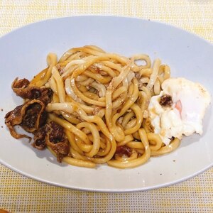 キャベツの巣ごもり焼きうどん